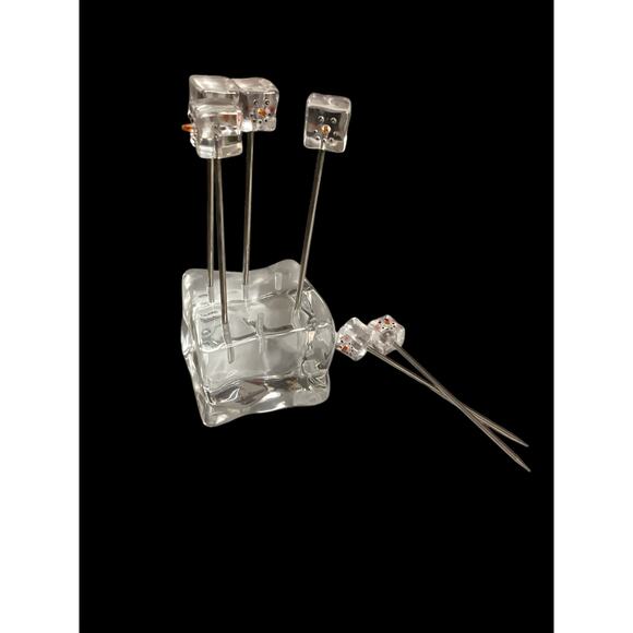 Acrylic Snowman Olive & Hors D’oeuvres Picks, Christmas Party Accessories Set - Picture 4 of 6